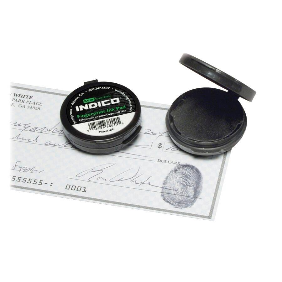 INK PAD FINGERPRINT 1.5X1.5X.5 BLACK/BLACK INK BAU38010