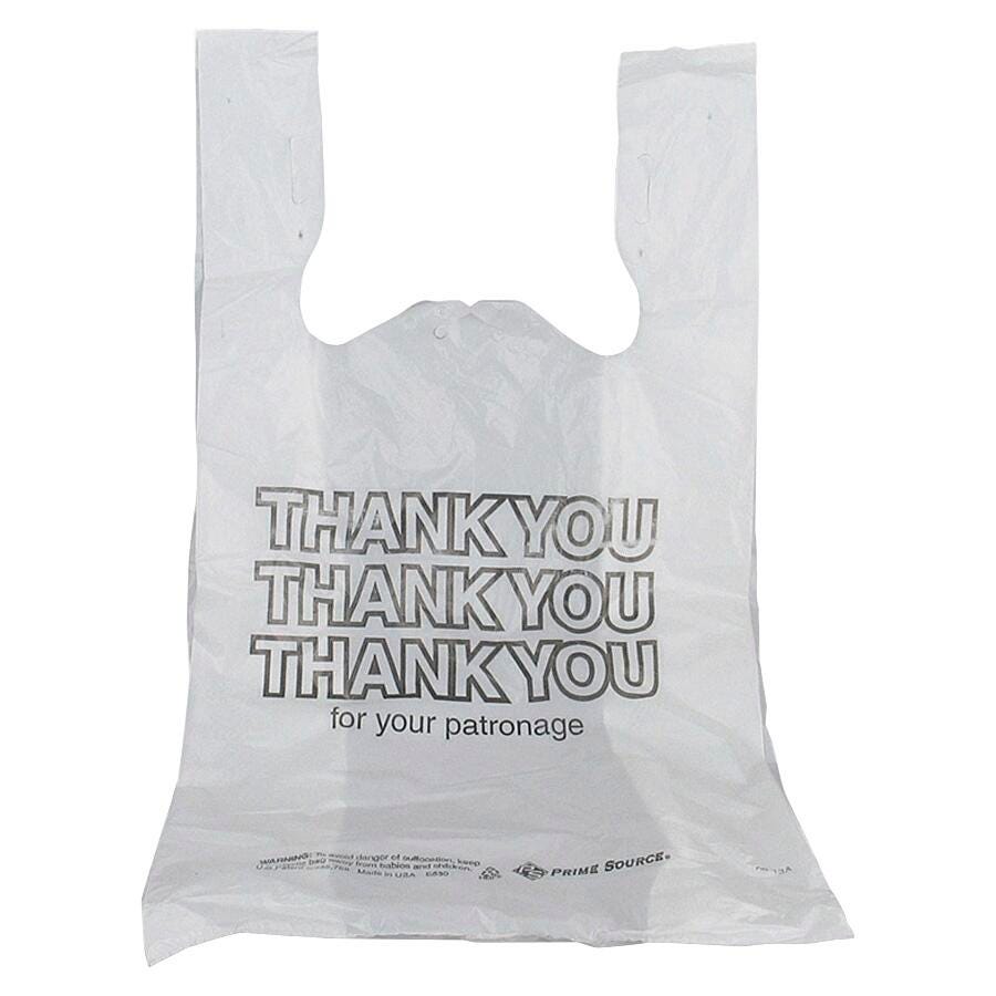 BAGS THANK YOU 11.5X6.5X21 WHITE BNZ75001311 PACK OF 1000