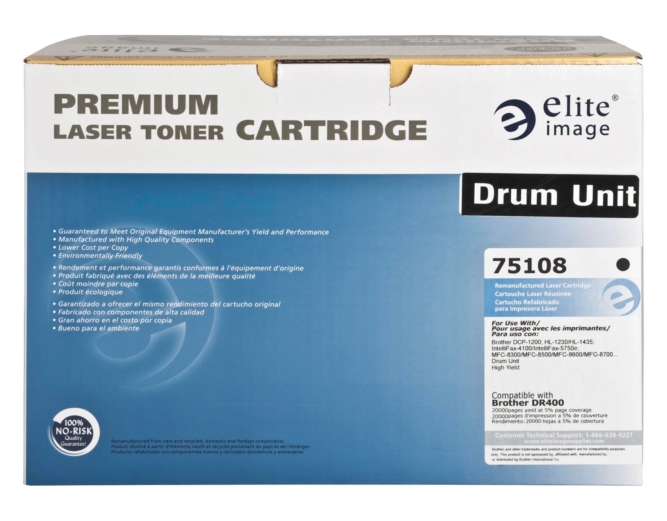 DRUM UNIT FOR BROTHER DR400 BLACK ELI75108