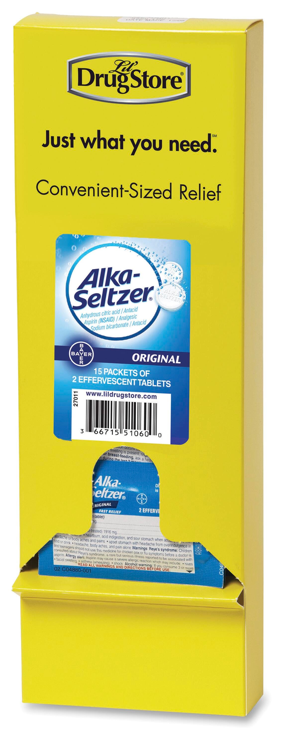 ALKA-SELTZER ORIGINAL IND WRAPPED LIL51060 PACK OF 15