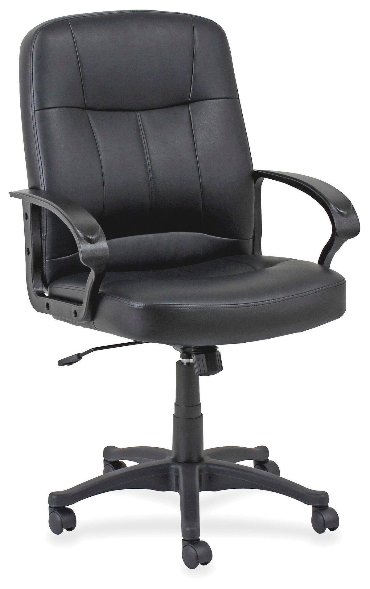 CHAIR MANAGERIAL MID-BACK LEATHER BLACK LLR60121