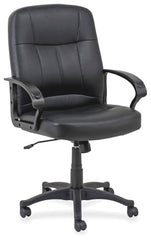 CHAIR MANAGERIAL MID-BACK LEATHER BLACK LLR60121