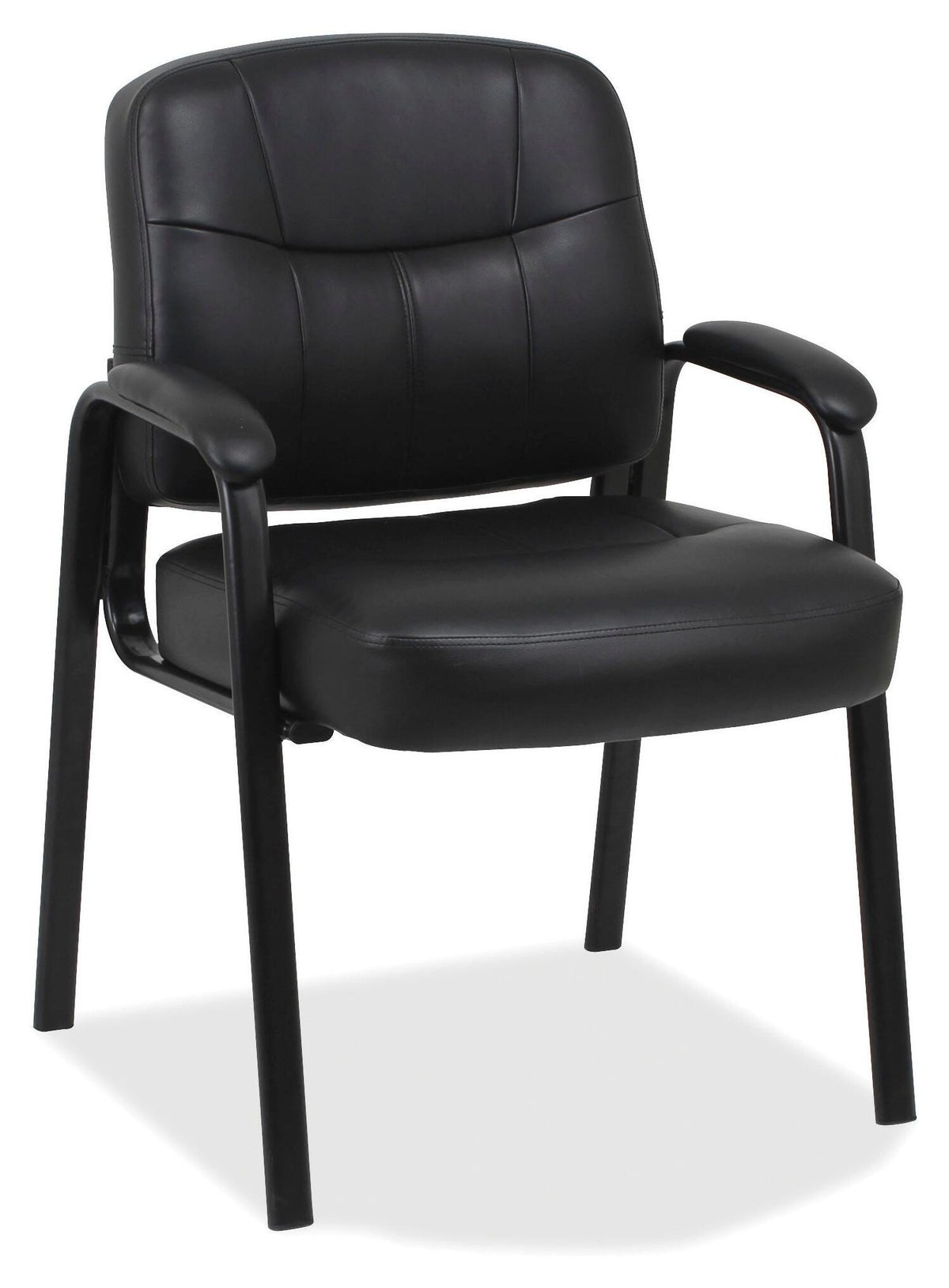 CHAIR GUEST LEATHER BLACK LLR60122