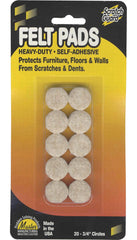 ACCESSORIES - GUARD SCRATCH FELT 3/4 CIRCLES BEIGE MAS88493 PACK OF 20