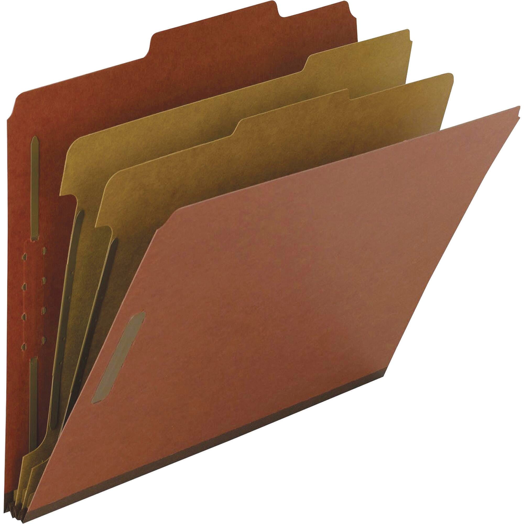 CLASSIFICATION FOLDER LEGAL 2 IN EXP 2 DIVIDERS RED PK OF 10 NAT01054