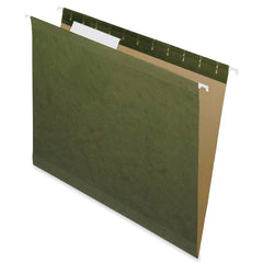 FOLDER FILE HANGING RECYCLED LTR 1/3 CUT GREEN PK OF 25 NAT08651