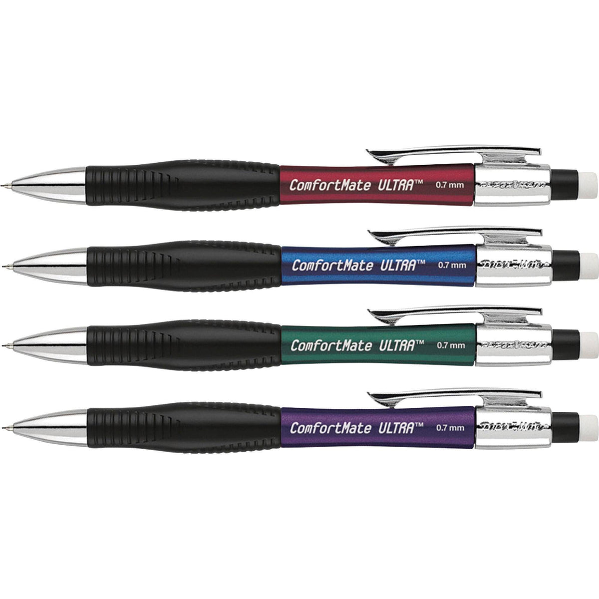 MECHANICAL PENCIL SOFT GRIP REFILLABLE .7MM GRAY
