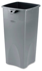 RECEPTACLE - UNTOUCHABLE SQUARE CONTAINER - 23 GALLON CAPACITY - 15-1/2 W X 16-1/2 D X 31 H IN - PLASTIC - GRAY COLOR - EACH