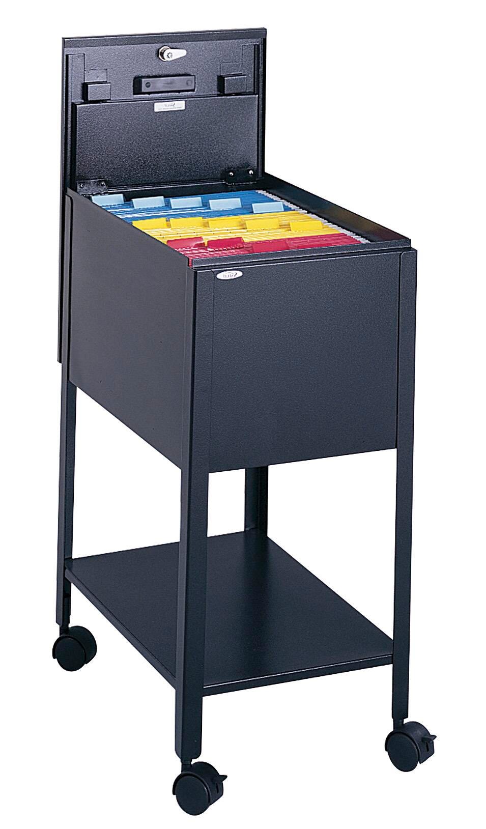 MOBILE TUB FILE W/LOCK 2 KEYS LETTER 13 1/2X19 1/4X28 BK