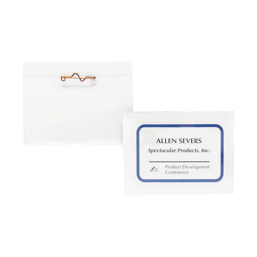 NAME BADGE KIT W/INSERTS SIDE LOAD 2 1/4X3 1/2 100/BX CL