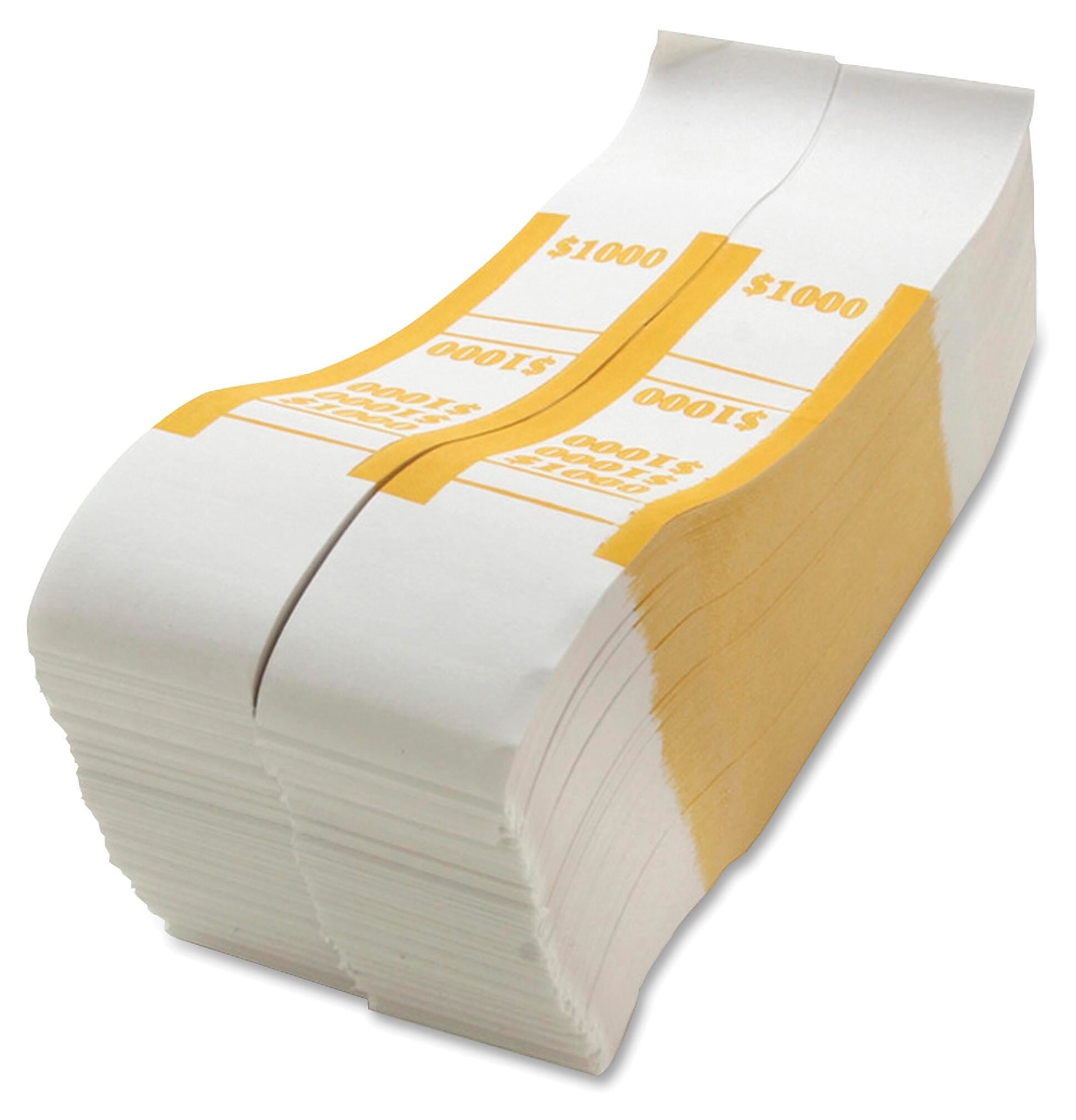 STRAP CURRENCY 1000 WHITE/YELLOW SPRBS1000WK PACK OF 1000