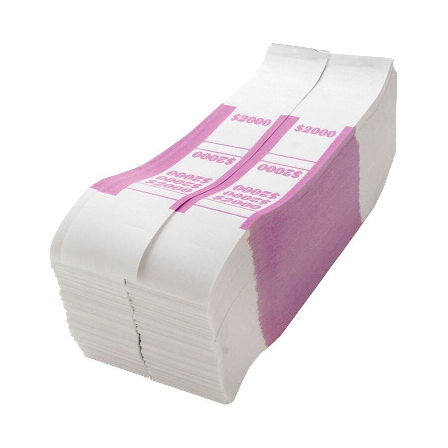 STRAP CURRENCY 2000 WHITE/VIOLET SPRBS2000WK PACK OF 1000