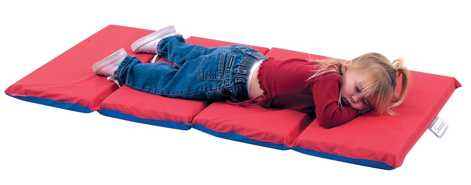 MAT 4 FOLD RF SEALED GERM GUARD 24 IN X 48 IN X 2 IN RED/BLUE