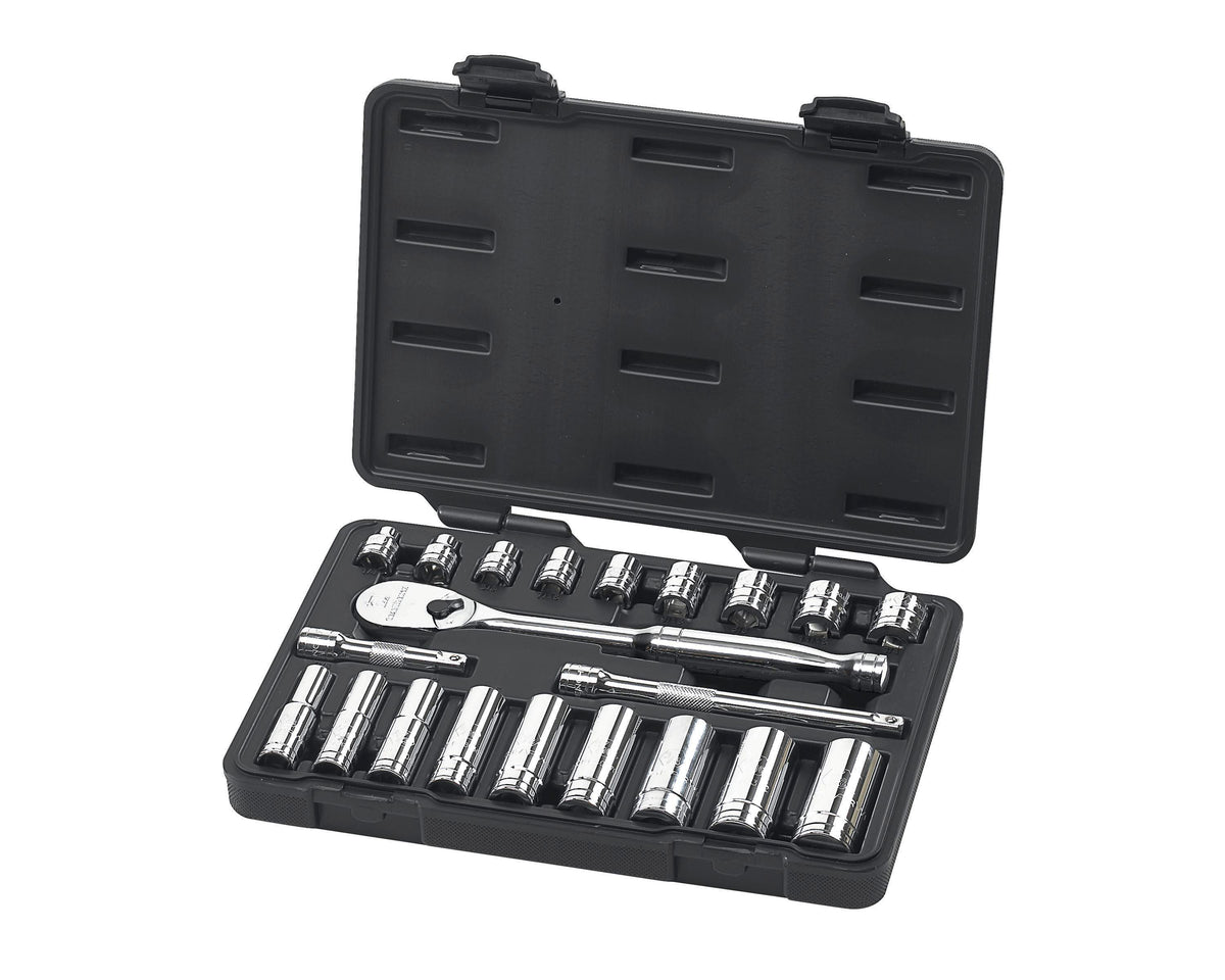 SOCKET SET 3/8 FT DRIVE SAE 21PC