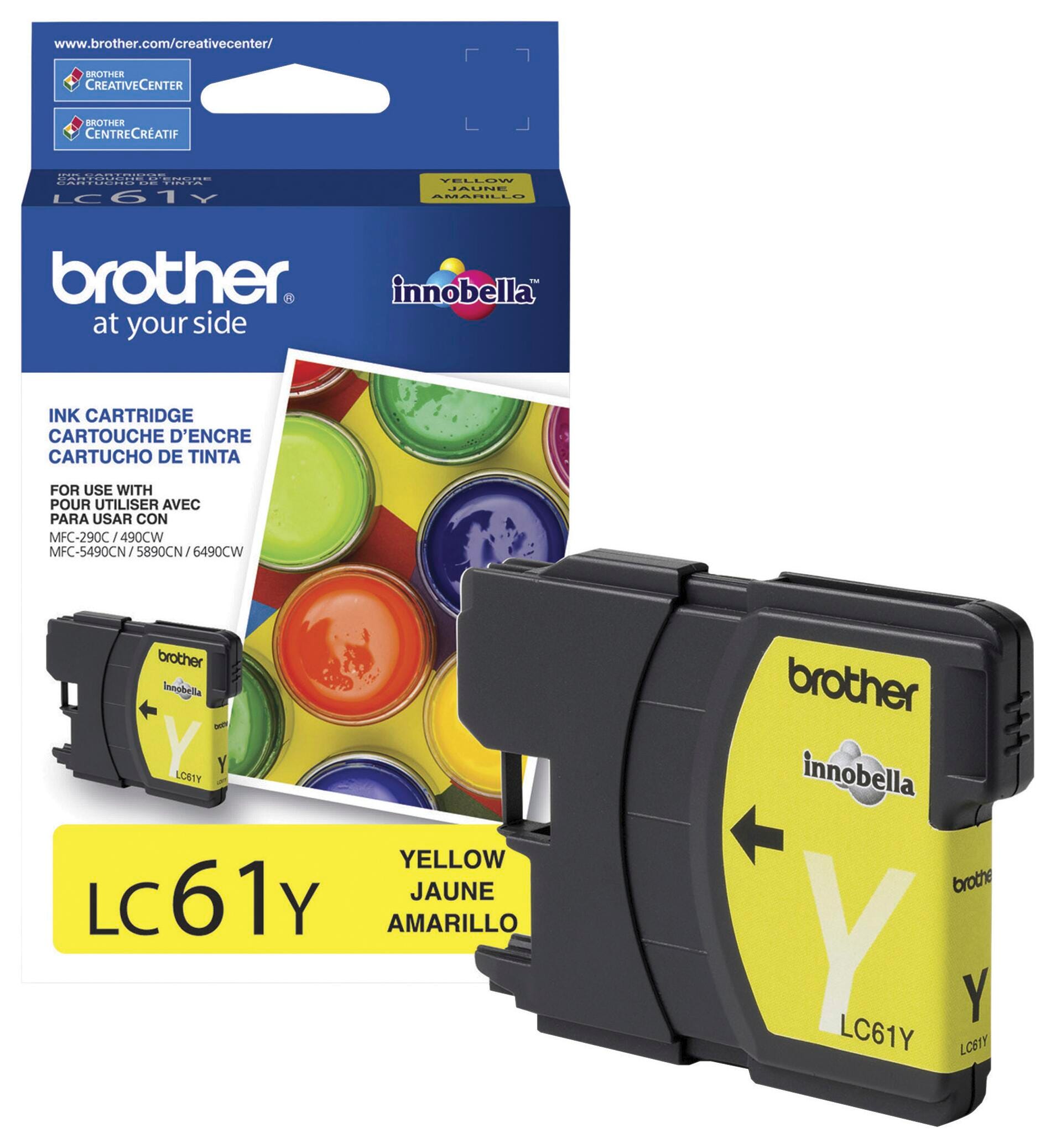 CARTRIDGE INK TONER BROTHER BRTLC61Y YELLOW
