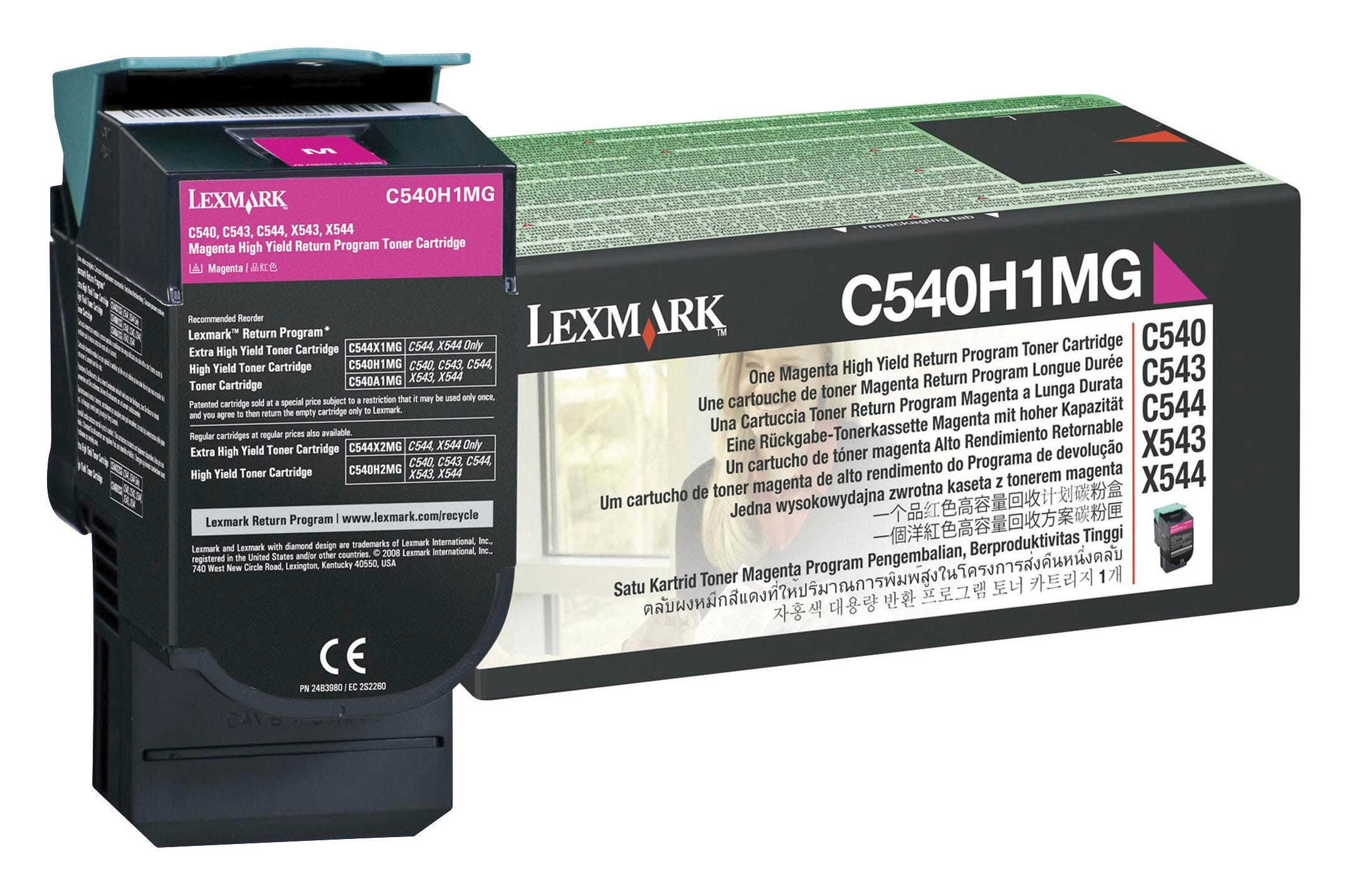 CARTRIDGE INK TONER LEXMARK LEXC540H1MG MAGENTA