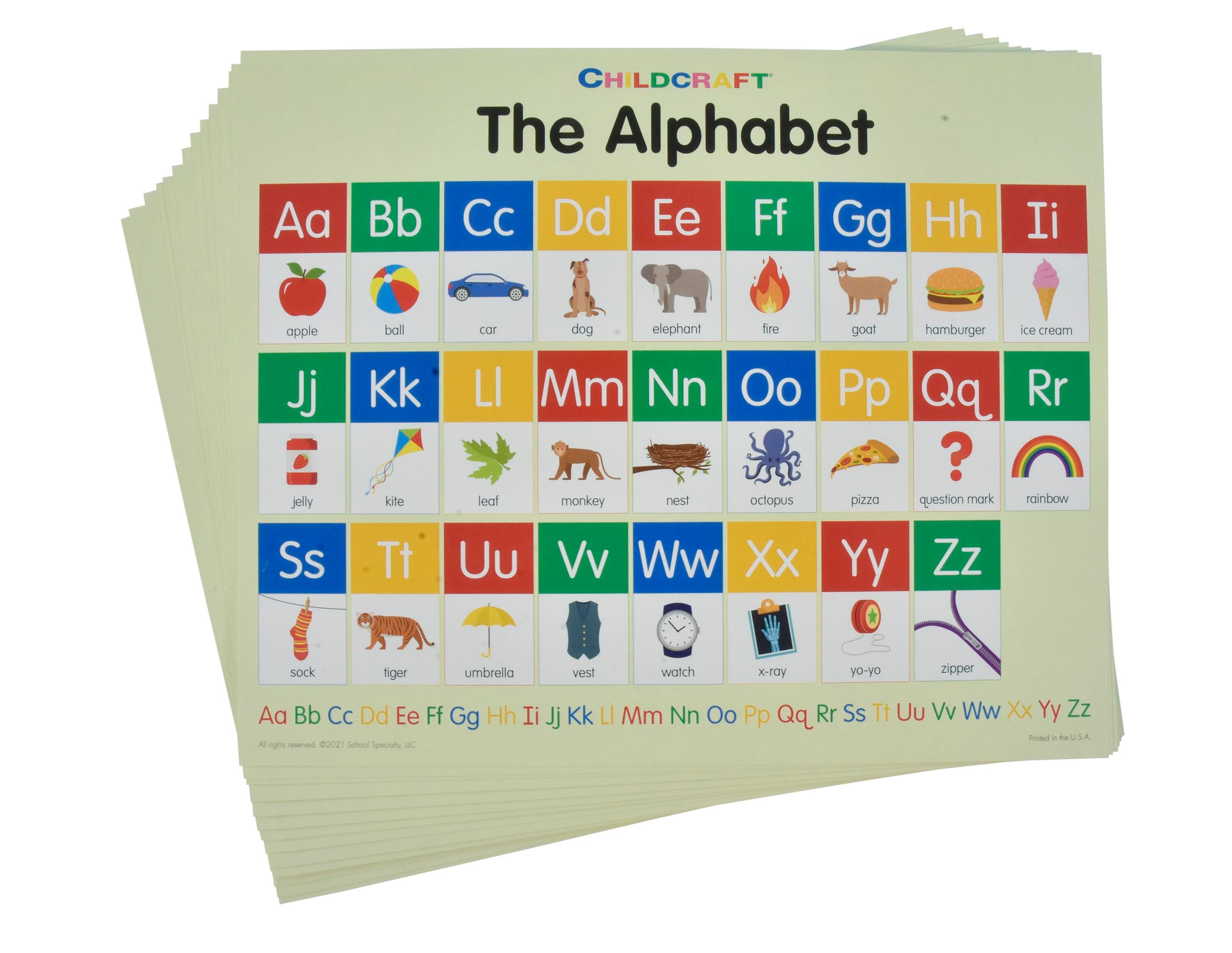 CHART - STUDENT SIZE ALPHABET 11X9 S/25