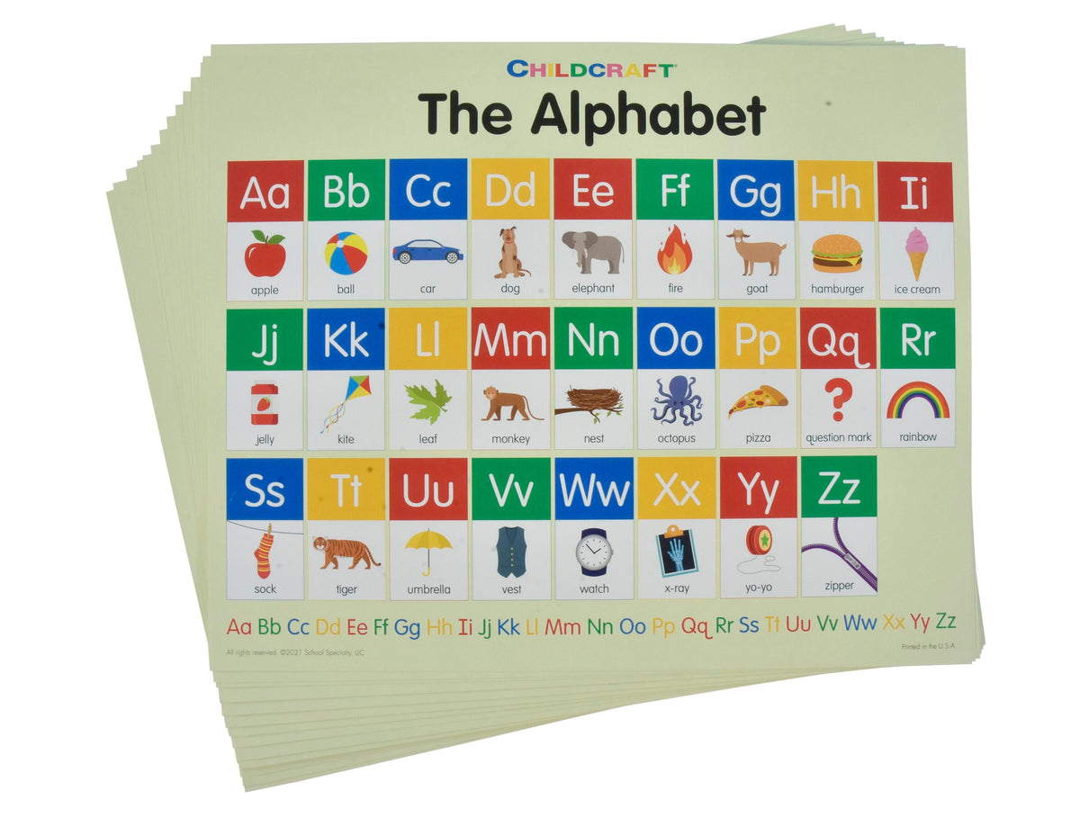 CHART - STUDENT SIZE ALPHABET 11X9 S/25