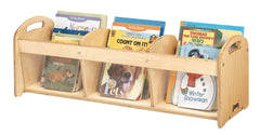 JONTI-CRAFT - BOOKCASE SEE THRU TODDLER BOOK BROWSER - 36 W X 12 D X 12-1/2 H INCHES