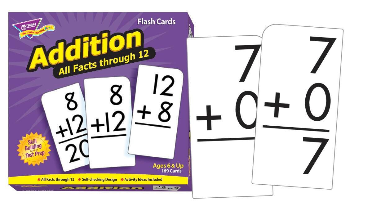 FLASH CARDS ADDITION 0-12 ALL FACTS