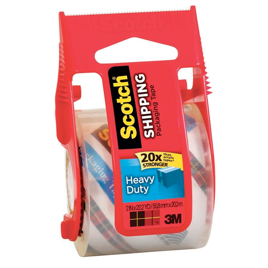 TAPE SCOTCH 3850 HEAVY-DUTY PACKAGING 1.88 IN X 22.2 YD W/DISPENSERS