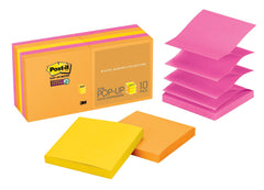 POST-IT NOTE SUPER STICK POP-UP 3X3 ENERGY BOOST PACK OF 10