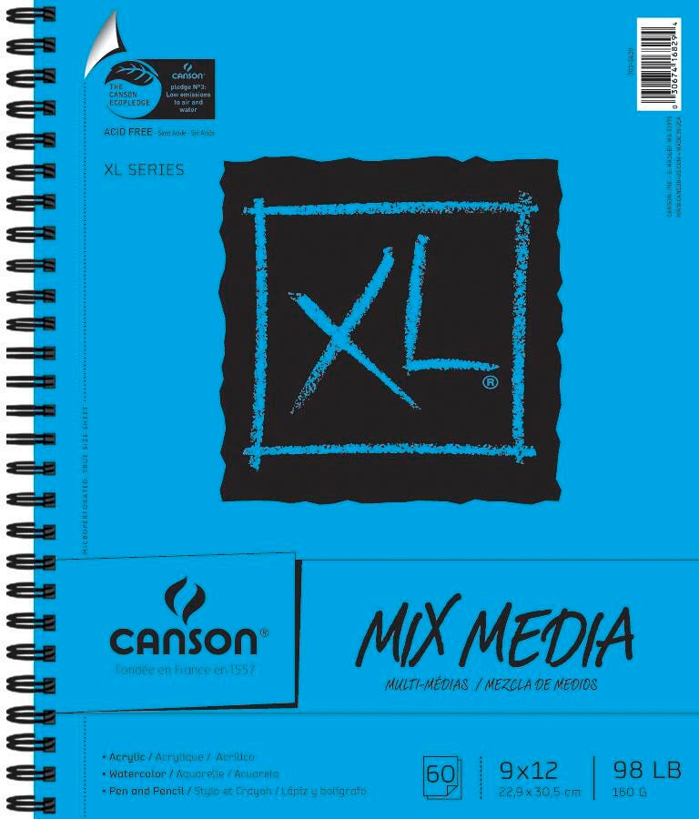 PAPER MIXED MEDIA PAD 9X12 IN 98 LB 60 SHTS