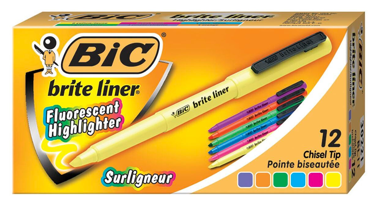 HIGHLIGHTER POCKET STYLE ASSORTED COLOR PACK OF 12