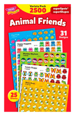 STICKERS ANIMAL FRIENDS VARIETY PACK OF 2500