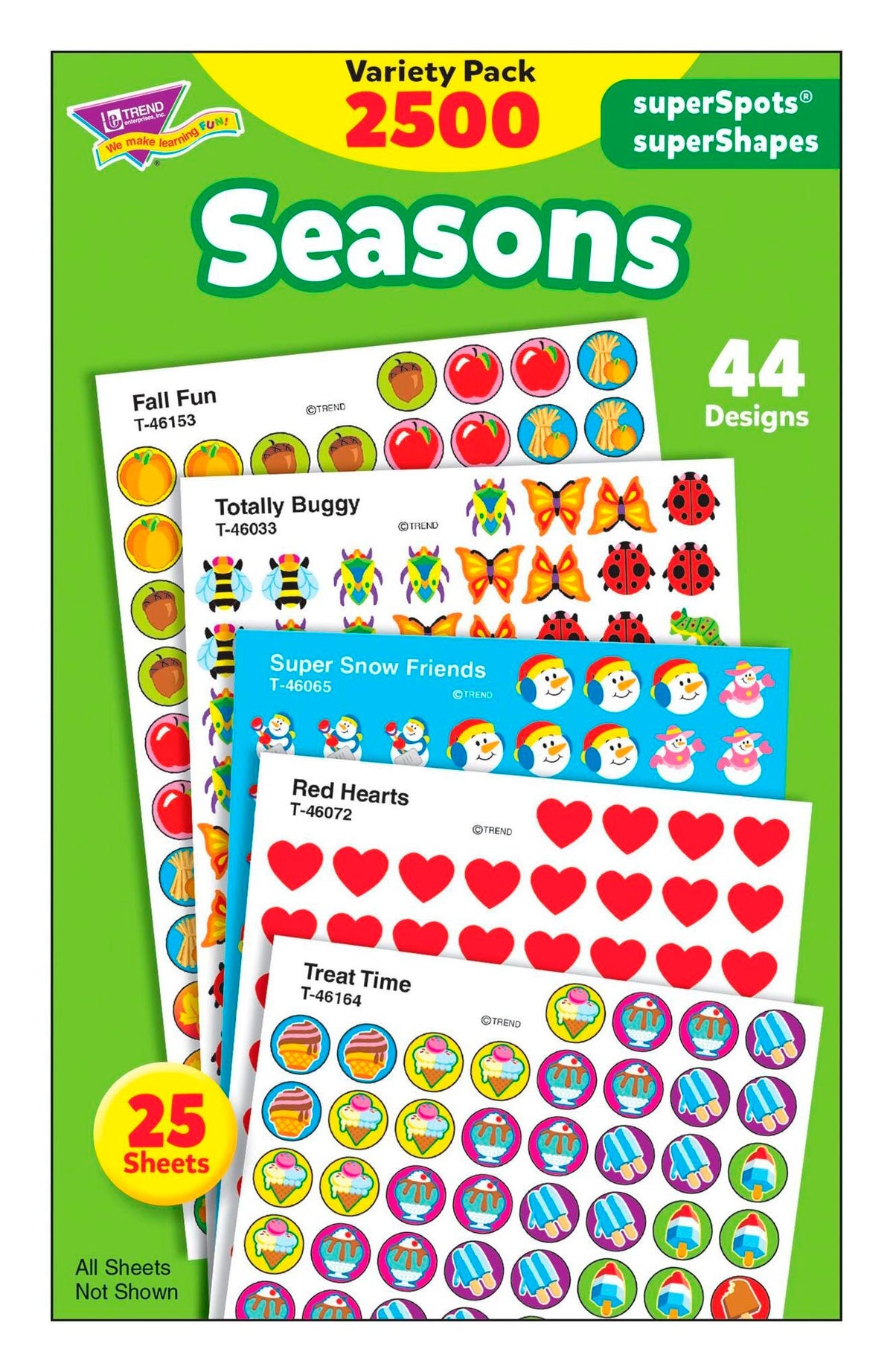 STICKERS SEASONS VARIETY PACK OF 2500