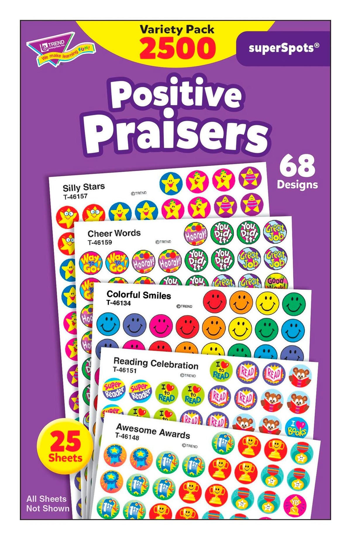 STICKERS POSITIVE PRAISERS PACK OF 2500