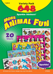 STICKERS ANIMAL FUN SPARKLE VARIETY PACK/648