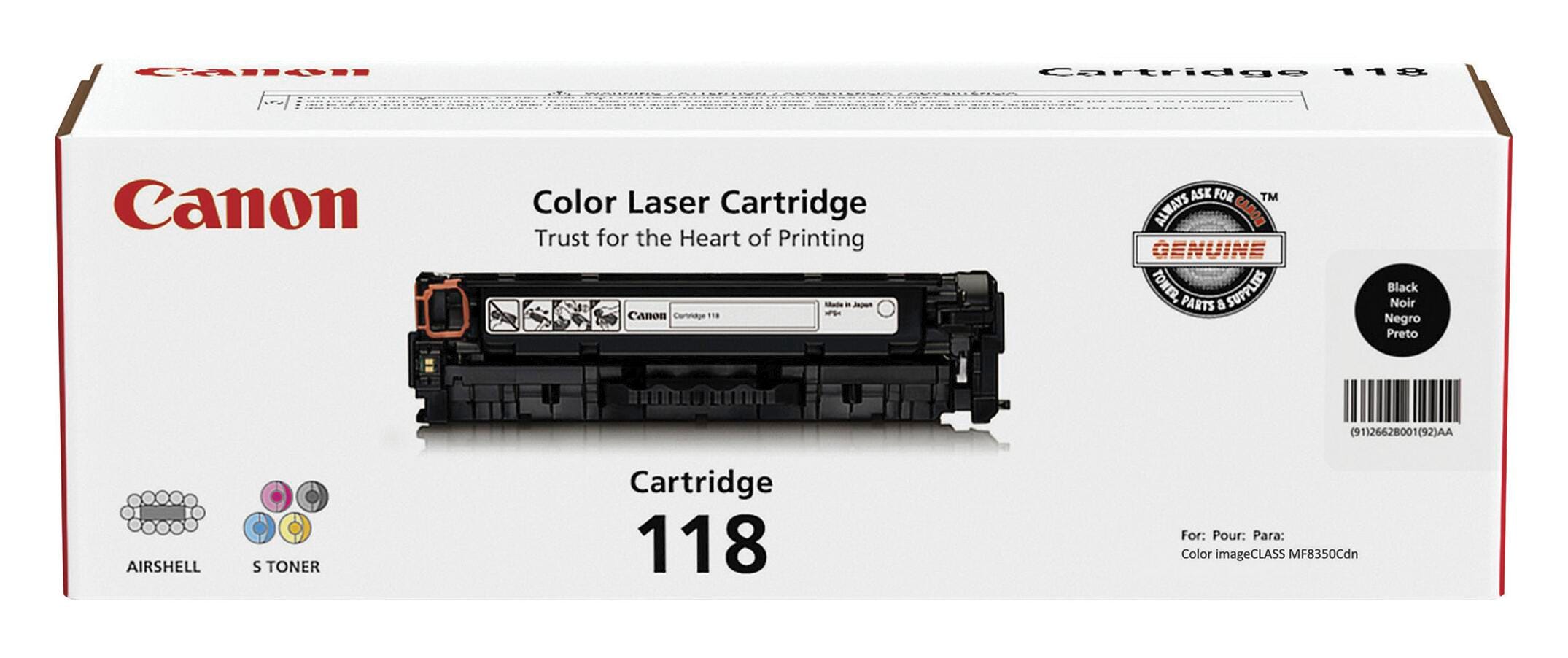 CARTRIDGE INK TONER CANON CNMCRTDG118BK BLACK