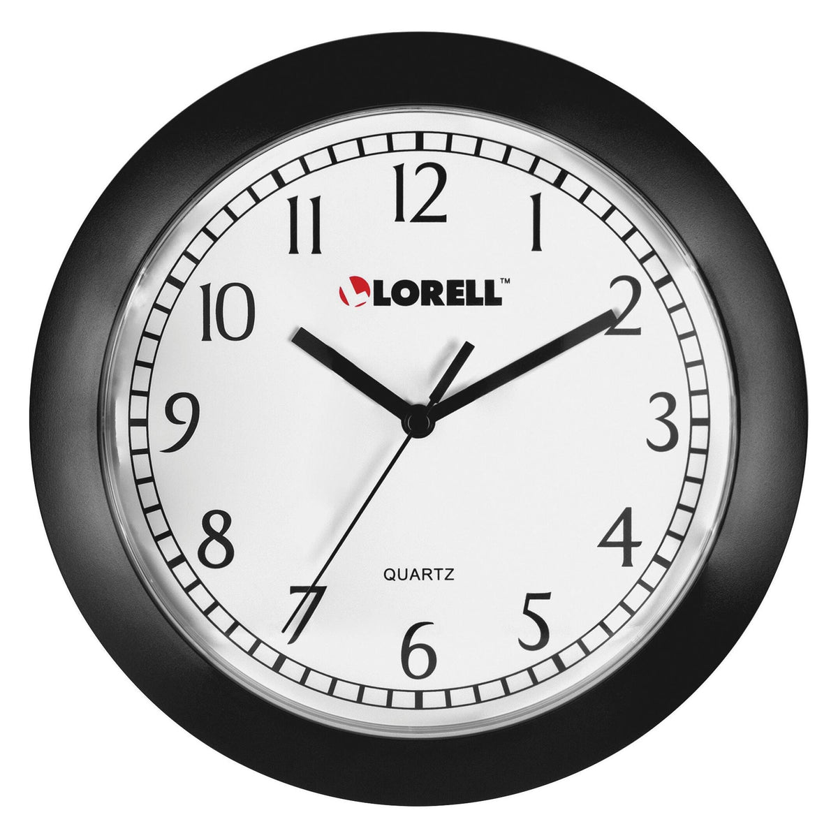 CLOCK WALL ARABIC NUMERALS BLACK LLR60987