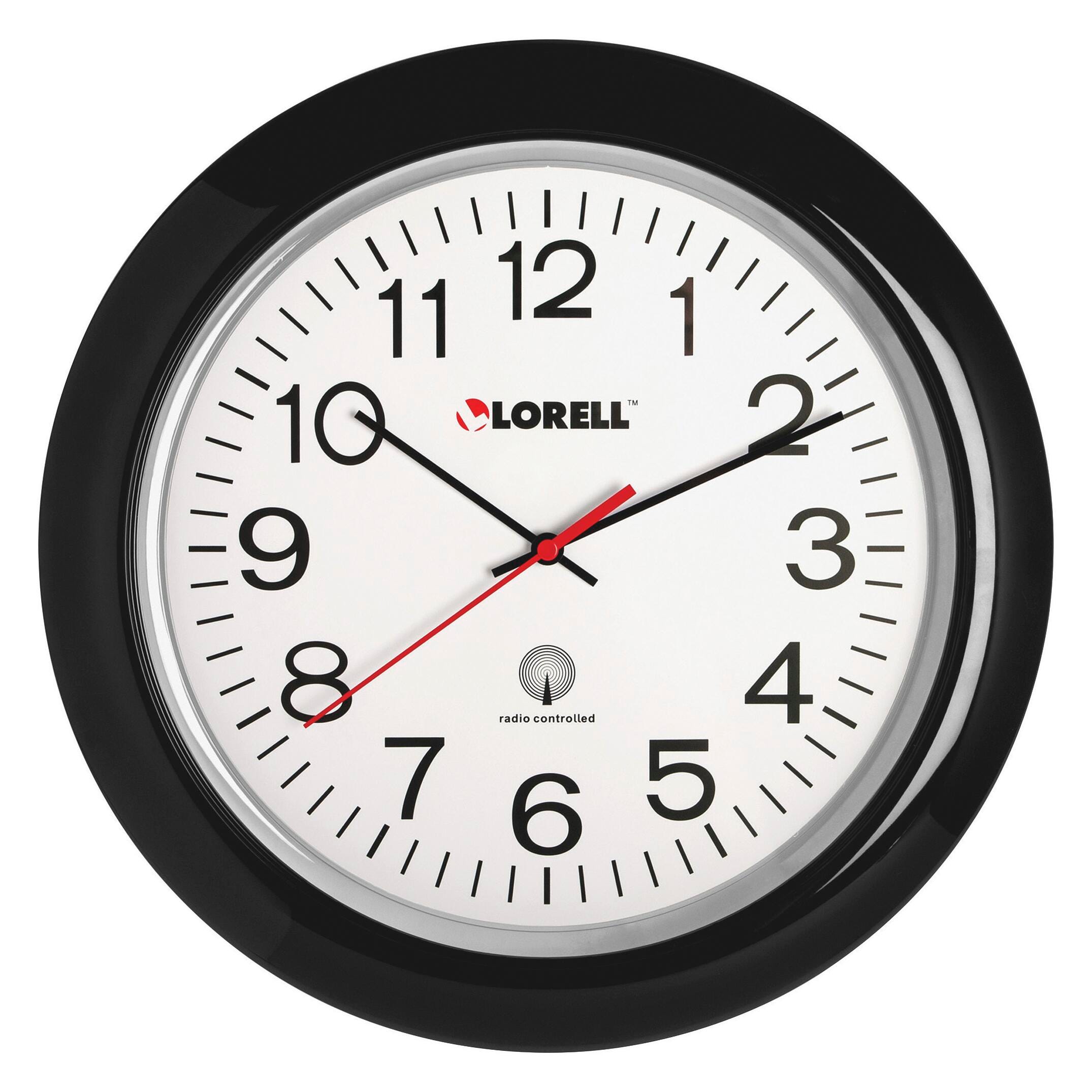CLOCK WALL ARABIC NUMERALS WHITE/BLACK LLR60994
