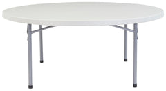 TABLE FOLDING LIGHTWEIGHT BLOW MOLDED PLASTIC 71 INCH ROUND