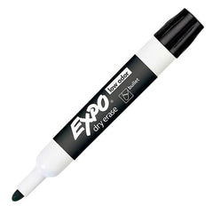 MARKER EXPO DRY ERASE LOW ODOR BLACK BULLET PACK OF 12