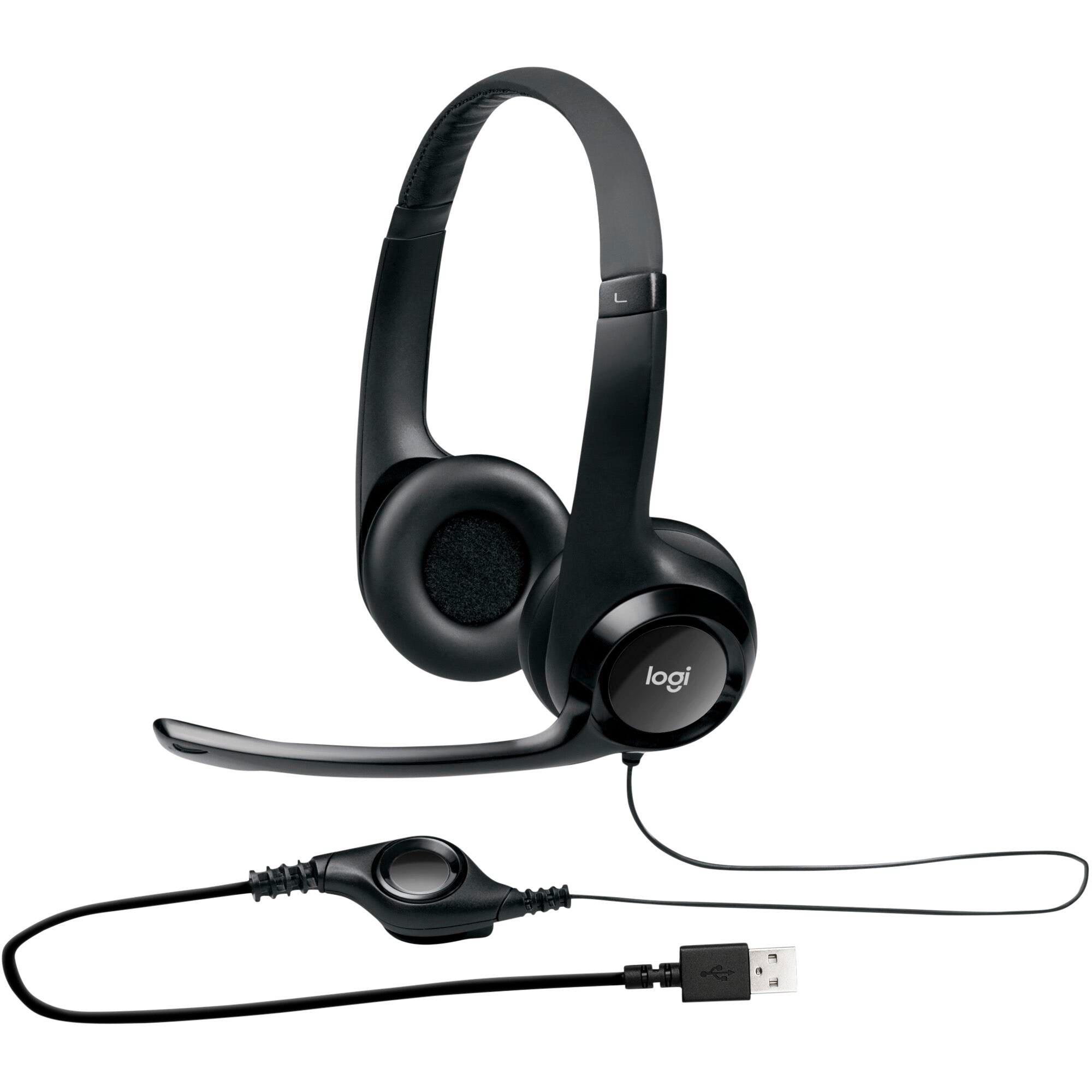 HEADSET ON-EAR USB BLACK LOGITECH H390 LOG981000014