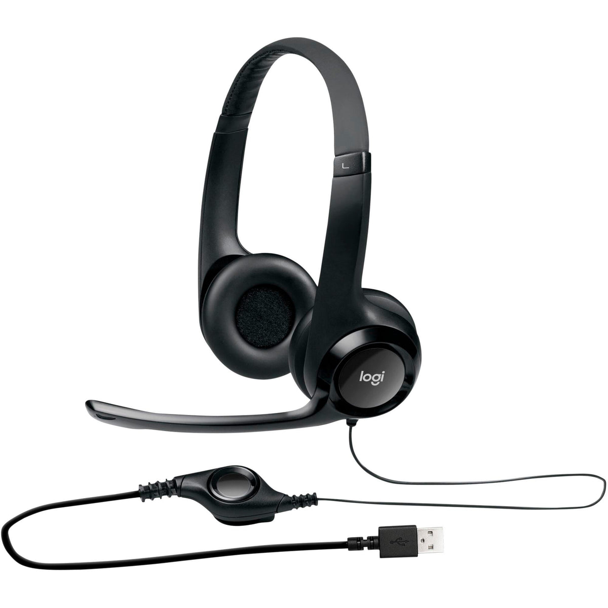 HEADSET ON-EAR USB BLACK LOGITECH H390 LOG981000014