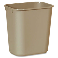 RECEPTACLE - STANDARD DESKSIDE WASTEBASKET - 3-1/2 GALLON CAPACITY - 11-3/10 W X 8-1/5 D X 12 H IN - BEIGE COLOR - EACH
