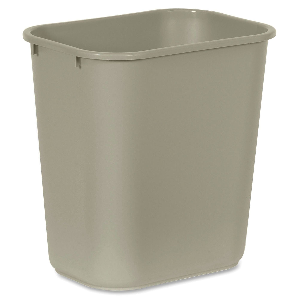 RECEPTACLE - MEDIUM DESKSIDE WASTEBASKET - 7 GALLON CAPACITY - 10-1/2 W X 14-1/2 D X 15 H IN - BEIGE COLOR - EACH