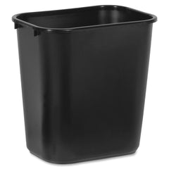 RECEPTACLE - MEDIUM DESKSIDE WASTEBASKET - 7 GALLON CAPACITY - 10-1/2 W X 14-1/2 D X 15 H IN - BLACK COLOR - EACH