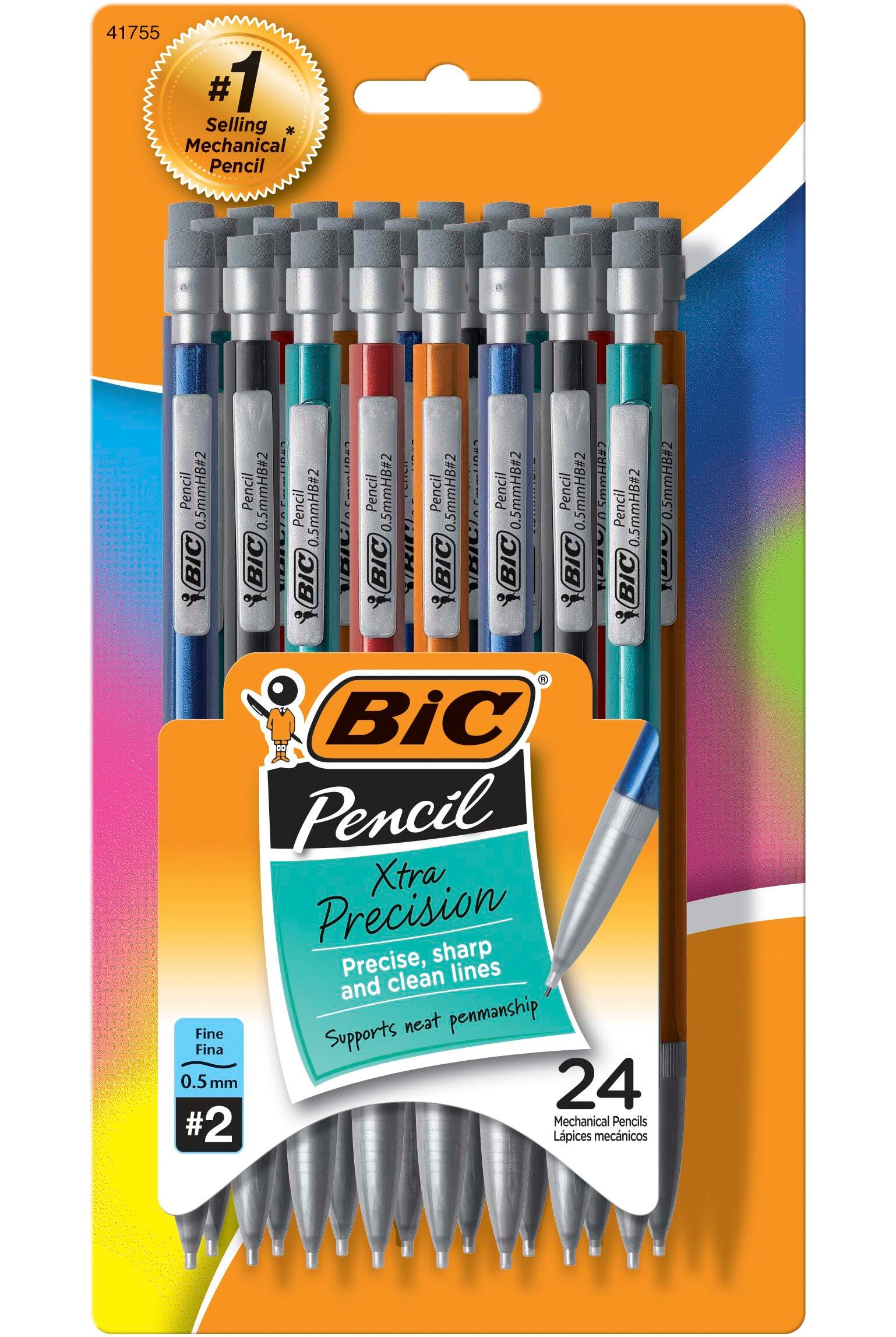 PENCIL MECHANICAL WITH METALLIC BARREL 0.5MM PACK OF 24