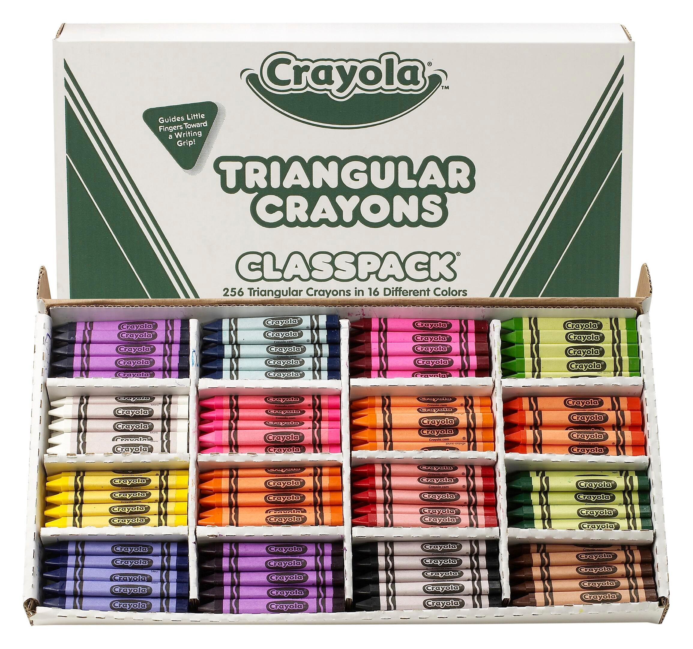 CRAYONS CRAYOLA CLASSPACK TRIANGULAR 16-COLOR SET OF 256