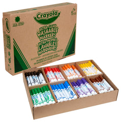 MARKERS ULTRA CLN WASH CRAYOLA CLASSPACK BROAD LINE 8-COLOR SET OF 200
