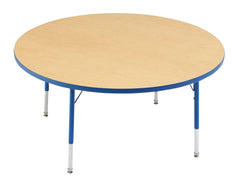 TABLE - CLASSROOM SELECT - ROUND ACTIVITY TABLE - 48 DIA IN - SPECIFY PRODUCT HEIGHT - LAMINATE - T-MOLD - SPECIFY TOP COLOR - SPECIFY EDGE COLOR - SPECIFY LEG COLOR - STANDARD