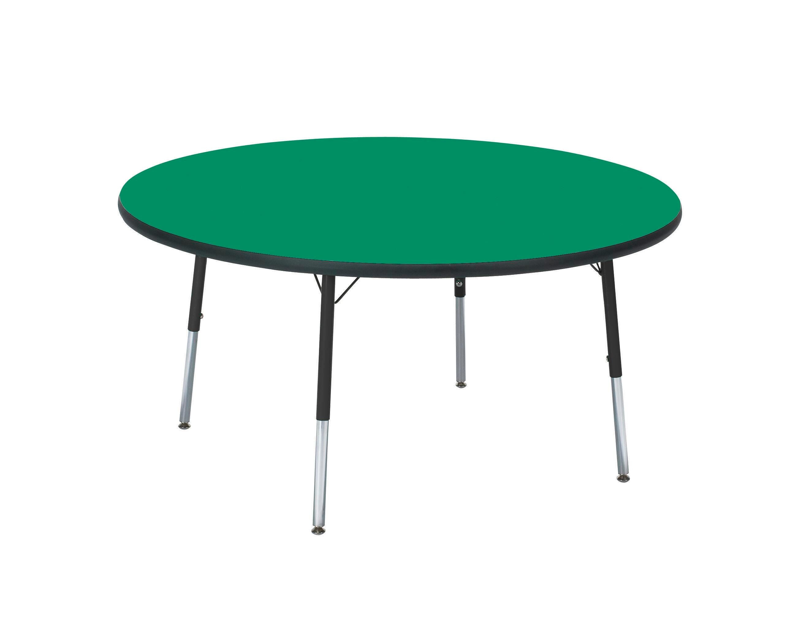 TABLE - CLASSROOM SELECT - ROUND ACTIVITY TABLE - 60 DIA IN - SPECIFY PRODUCT HEIGHT - LAMINATE - T-MOLD - SPECIFY TOP COLOR - SPECIFY EDGE COLOR - SPECIFY LEG COLOR - STANDARD
