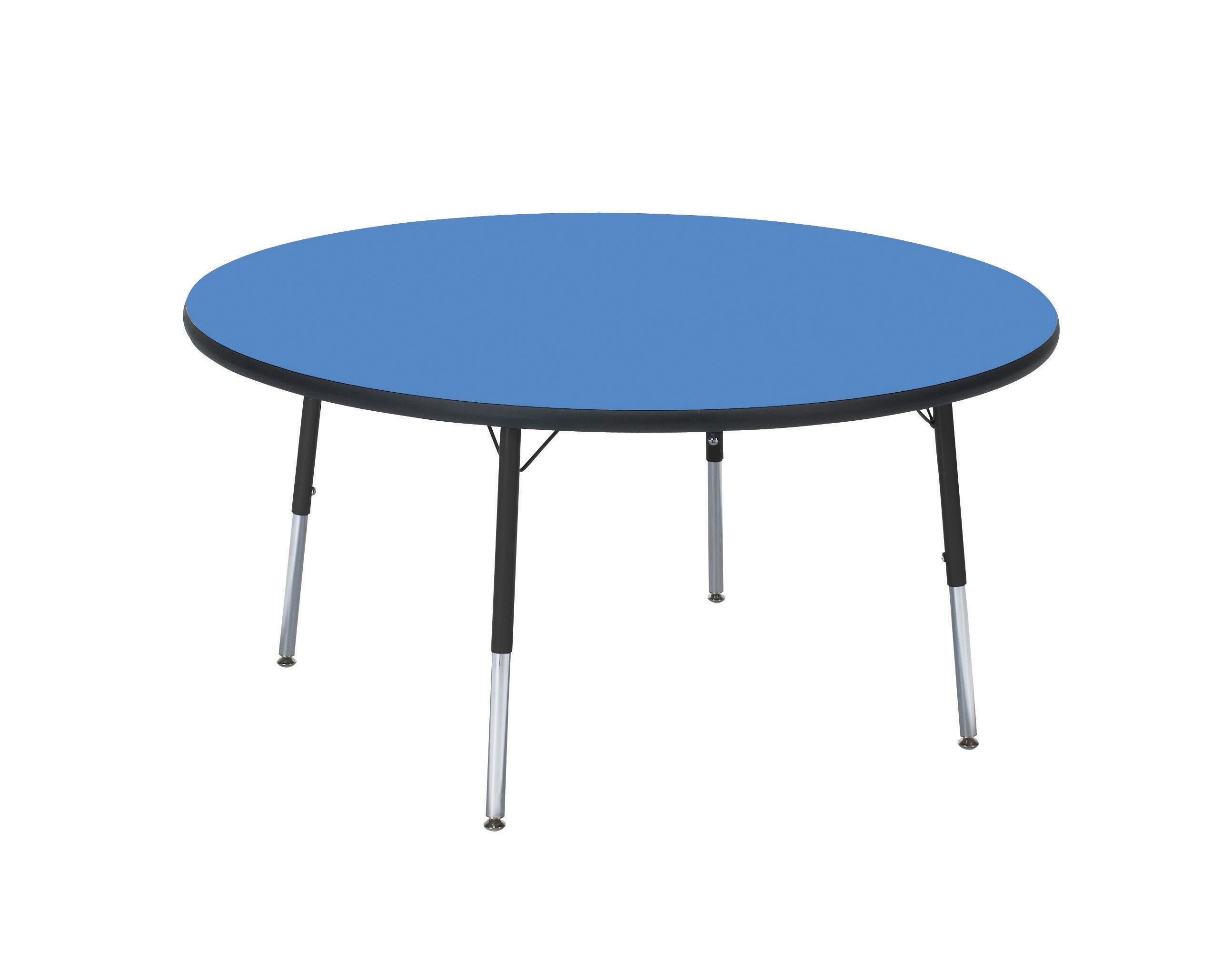 TABLE - CLASSROOM SELECT - ROUND ACTIVITY TABLE - 36 DIA IN - SPECIFY PRODUCT HEIGHT - LAMINATE - T-MOLD - SPECIFY TOP COLOR - SPECIFY EDGE COLOR - SPECIFY LEG COLOR - STANDARD