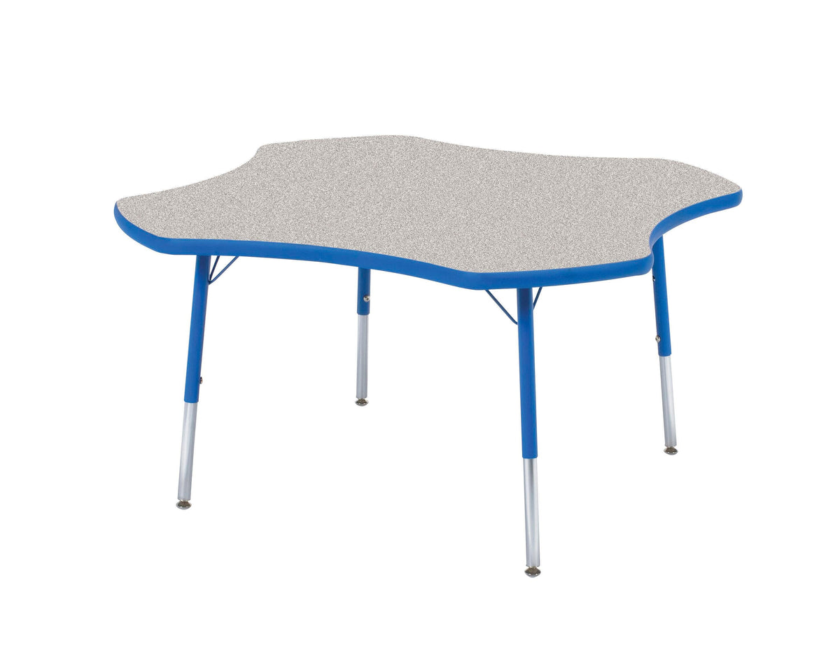 TABLE - CLASSROOM SELECT - CLOVER ACTIVITY TABLE - 48 X 48 - SPECIFY PRODUCT HEIGHT - LAMINATE - T-MOLD - SPECIFY TOP COLOR - SPECIFY EDGE COLOR - SPECIFY LEG COLOR - STANDARD