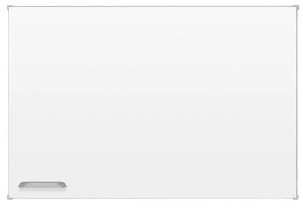 MARKERBOARD - MOORECO PORCELAIN STEEL WHITEBOARD - ULTRA TRIM W/ SILVER TRIM MAGNETIC W/ TRAY ACCESSORY - 4X6 FT